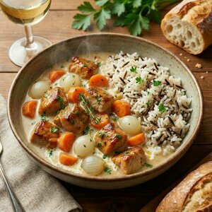 Turkey Blanquette with Duo Rice