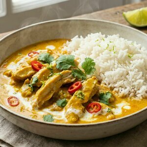 Chicken with Coconut Curry and Thai Rice